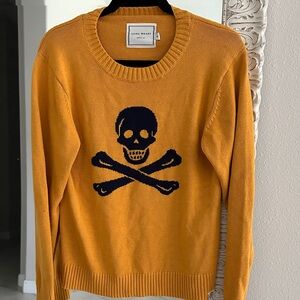 Long Wharf Crewneck Sweater with Skull Motif